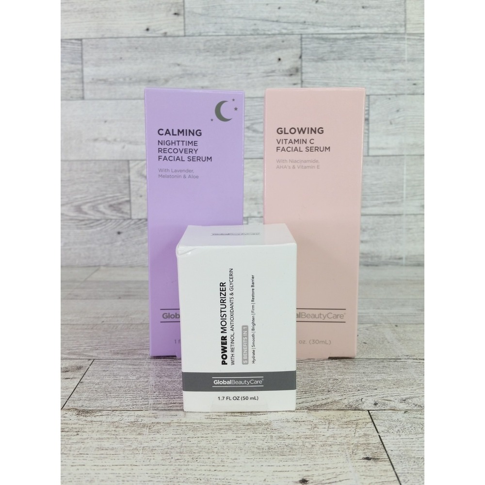 Global Beauty Care Power Moisturizer Nighttime Recovery Vitamin Facial Serum Lot